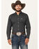 Image #1 - Cowboy Hardware Men's Geo Print Long Sleeve Button-Down Western Shirt, Black, hi-res
