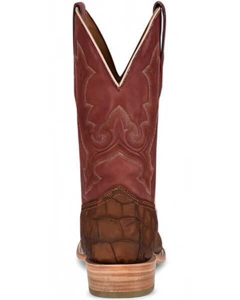 Corral Men's Exotic Alligator Embroidered Western Boots - Broad Square Toe, Red, hi-res
