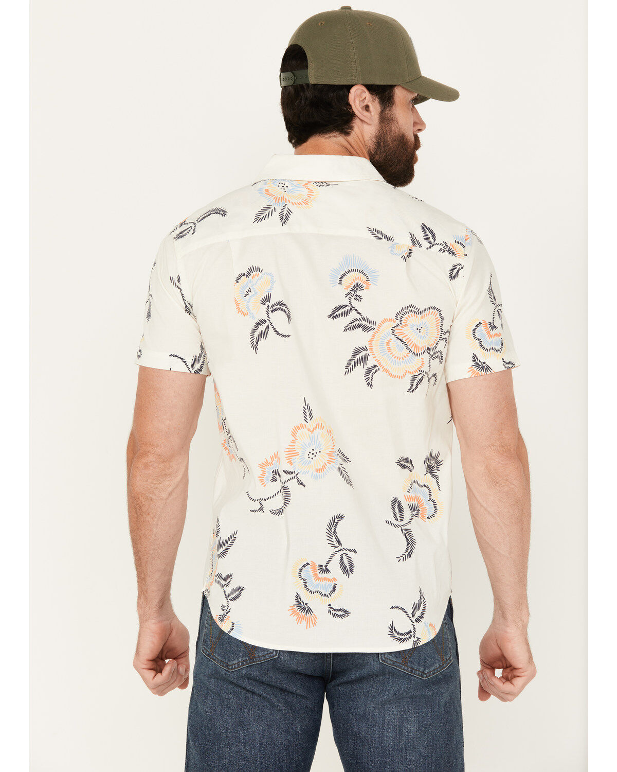 Image #4 - Brixton Men's Charter Field Floral Stretch Short Sleeve Button-Down Shirt, , hi-res