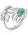 Image #1 - Lainey Wilson Women's Pav&eacute; Stone Feather Cuff, Silver, hi-res