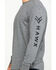 Hawx Men's Logo Long Sleeve Work T-Shirt , Heather Grey, hi-res