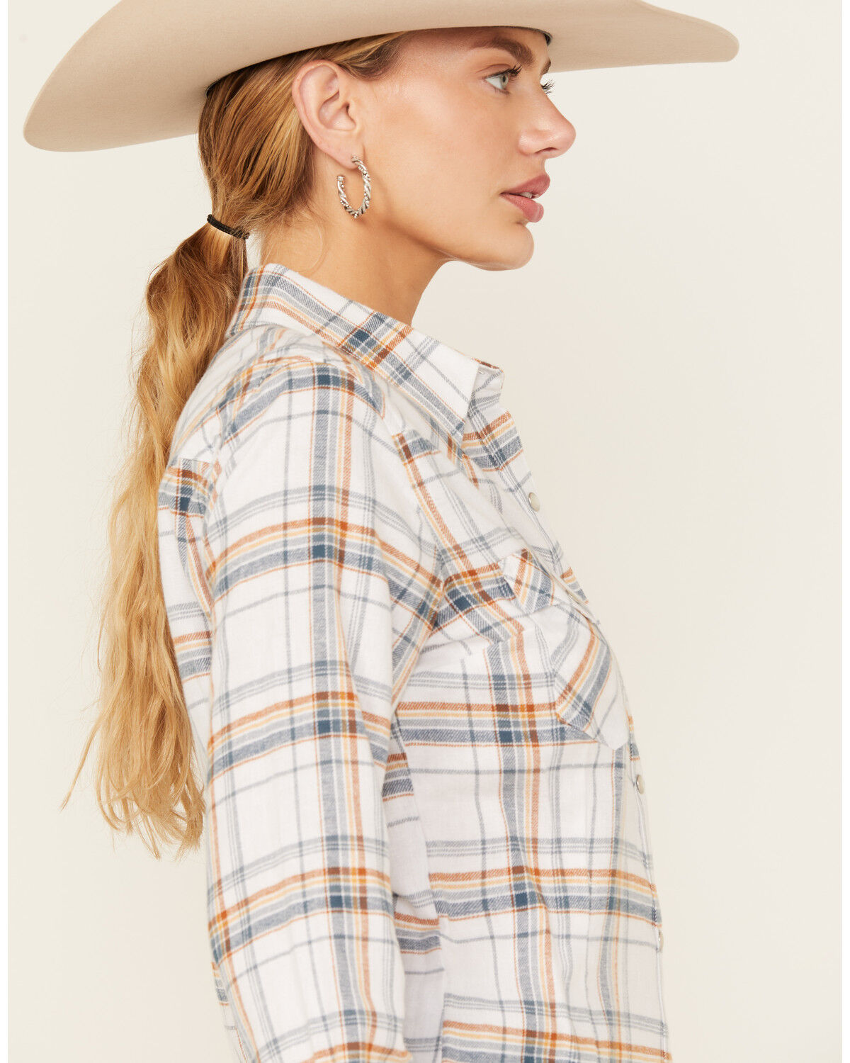 Image #2 - Wrangler Retro Women's Plaid Print Long Sleeve Pearl Snap Flannel Shirt, Multi, hi-res