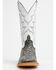 Image #4 - Horse Power Men's Ostrich Print Western Boots - Square Toe, Grey, hi-res