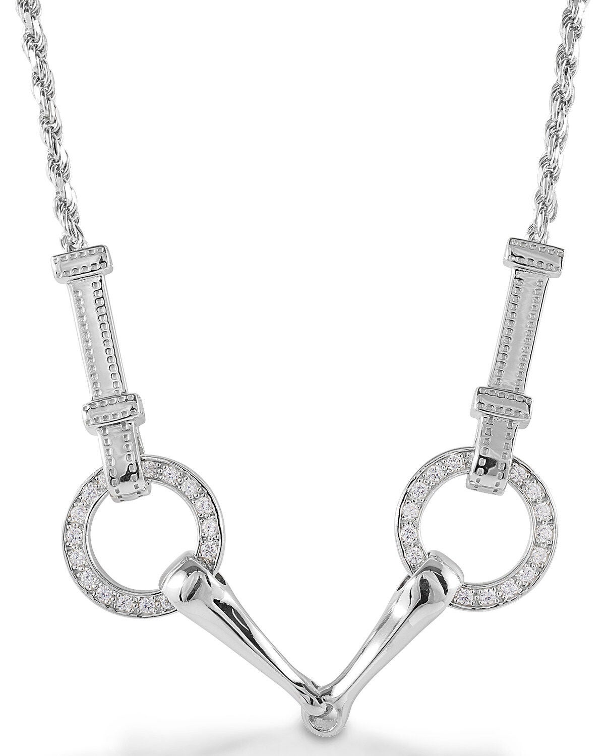 Kelly Herd Women's Snaffle Bit Necklace, Silver, hi-res