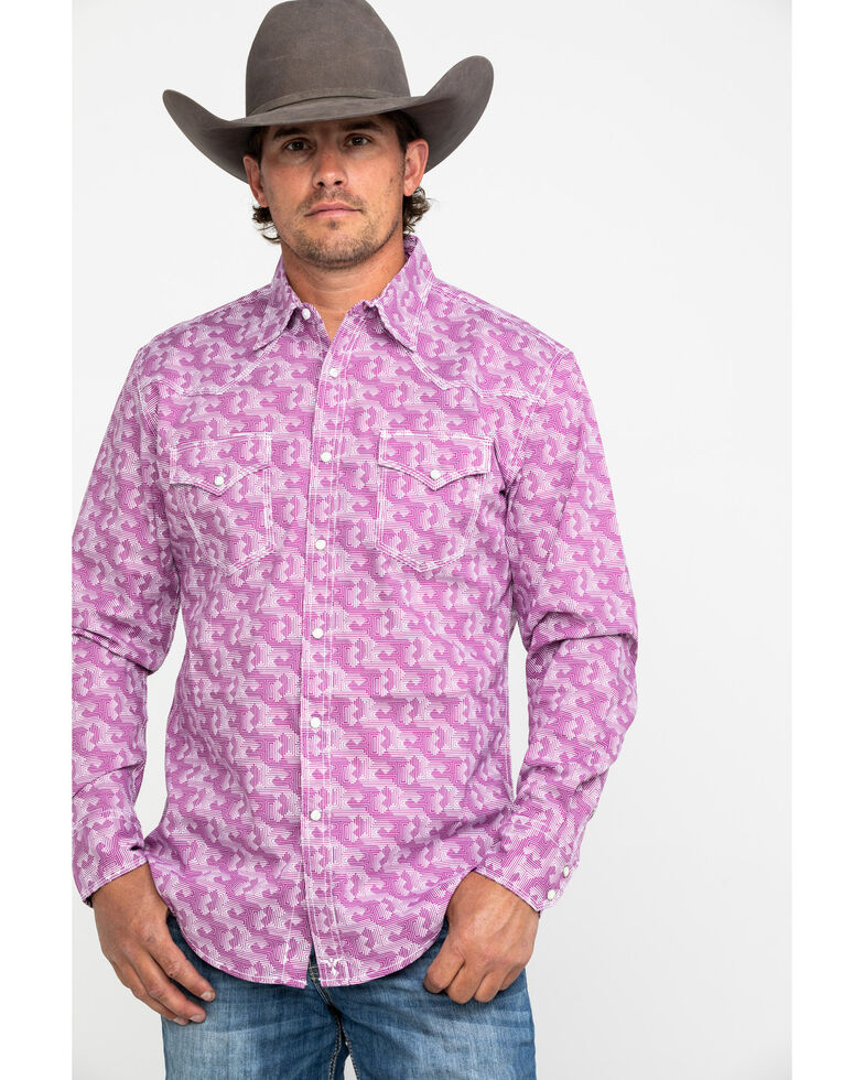 Wrangler 20x Men S Advanced Comfort Geo Print Long Sleeve Western Shirt Boot Barn