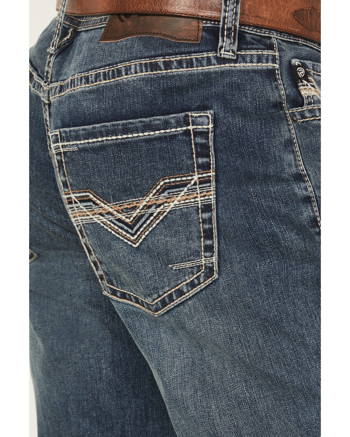 Product Name:  Rock & Roll Denim Men's Medium Wash Double Barrel Relaxed Bootcut Stretch Denim Jeans