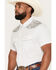 Image #2 - Burlebo Men's Camo Color Block Short Sleeve Snap Performance Western Shirt, Grey, hi-res