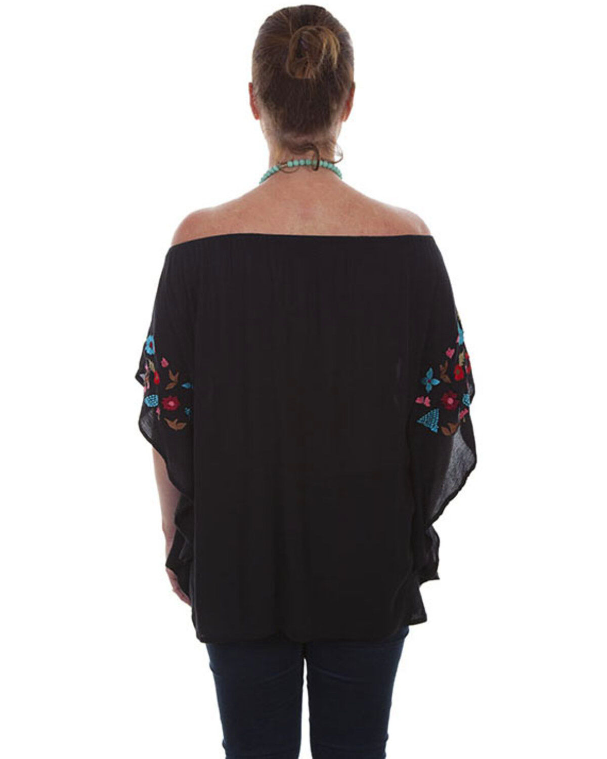 Image #2 - Honey Creek by Scully Women's Embroidered Cold Shoulder Blouse  , , hi-res