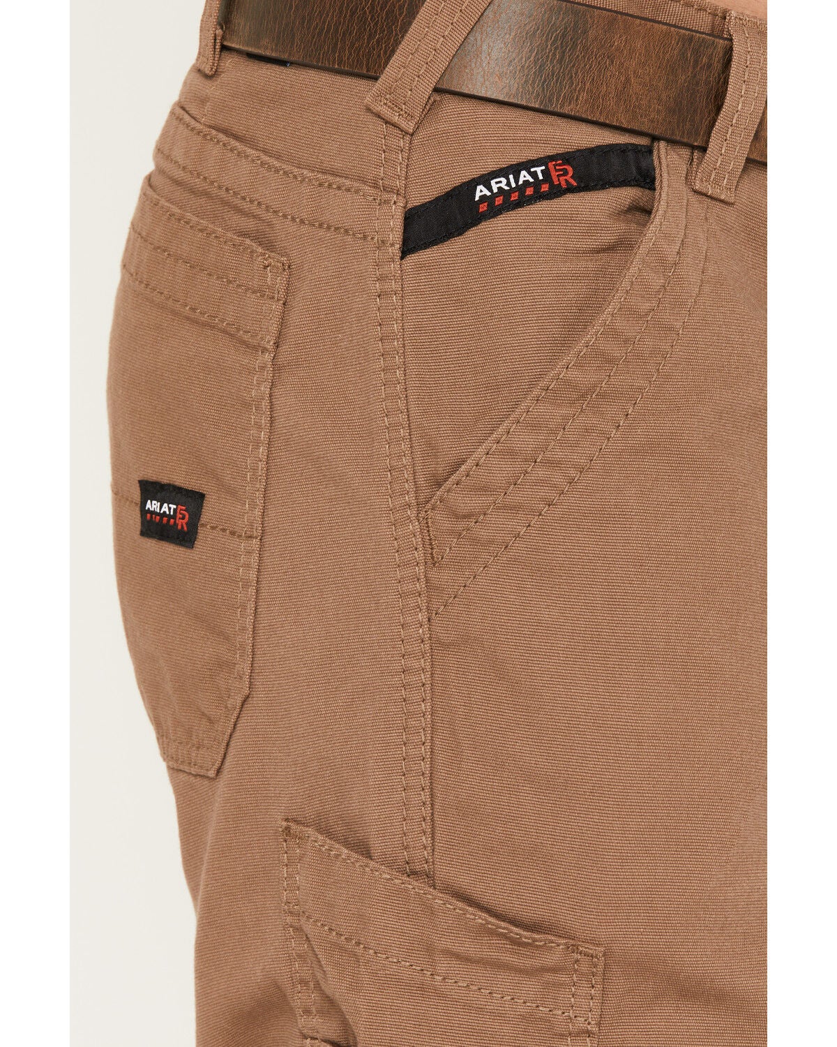 Image #2 - Ariat Men's FR M5 Duralight Stretch Canvas Straight Work Pants, Beige/khaki, hi-res