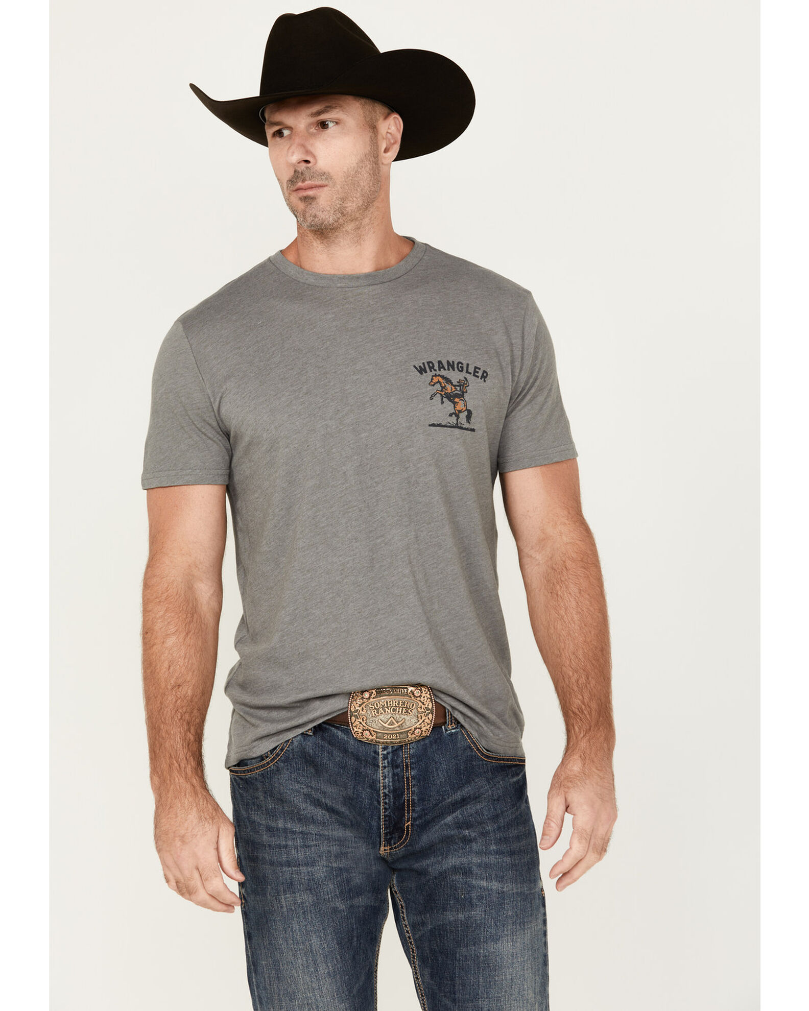 Wrangler Men's Cowboy Logo Short Sleeve Graphic T-Shirt