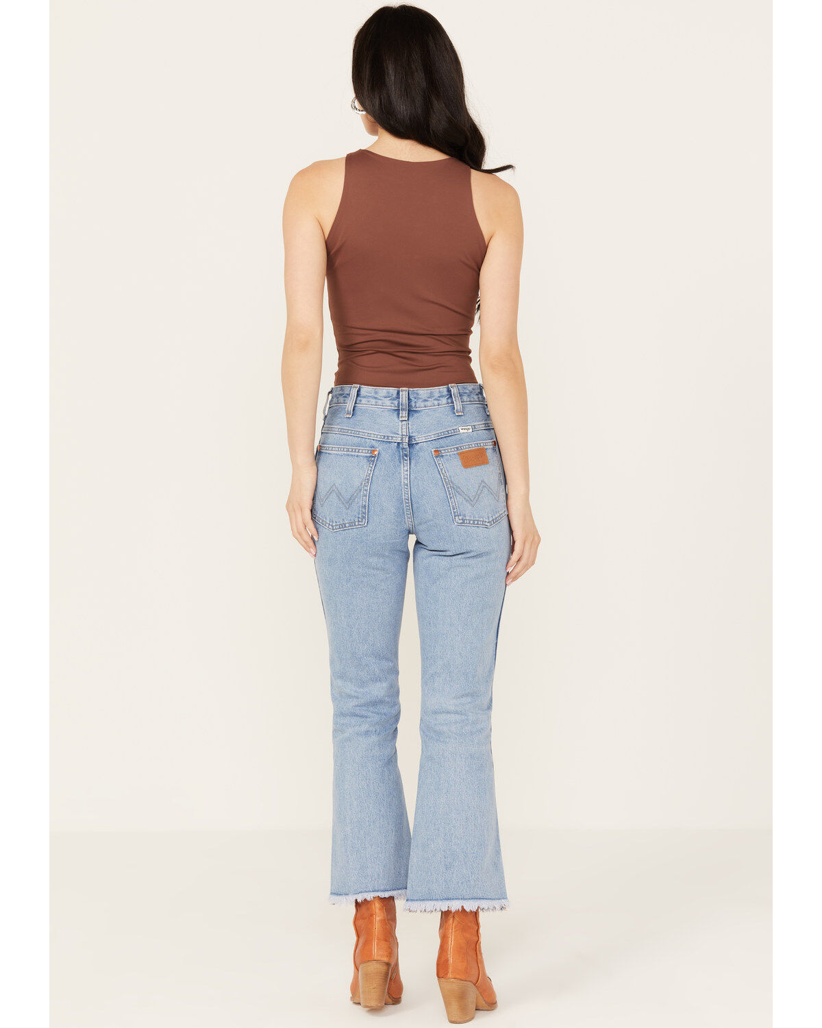 Image #3 - Wrangler Women's Medium Wash High Rise Wrock 627 Flare Jeans, Blue, hi-res