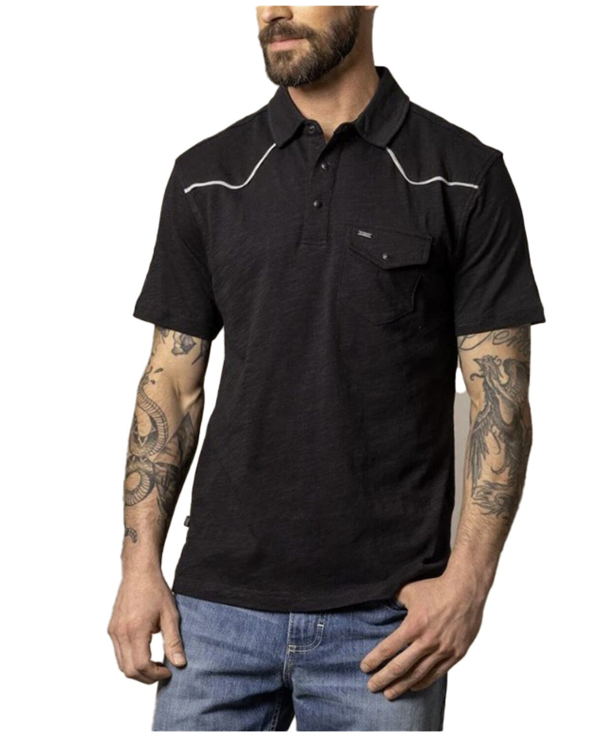 Image #1 - Kimes Ranch Men's G-2 Short Sleeve Polo, Black, hi-res
