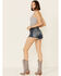 Lee Women's Vintage Dark Wash Cut-Off Shorts, Blue, hi-res