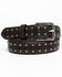 Image #1 - Moonshine Spirit Dark Brown Embroidered Barbed Wire Western Belt , , hi-res