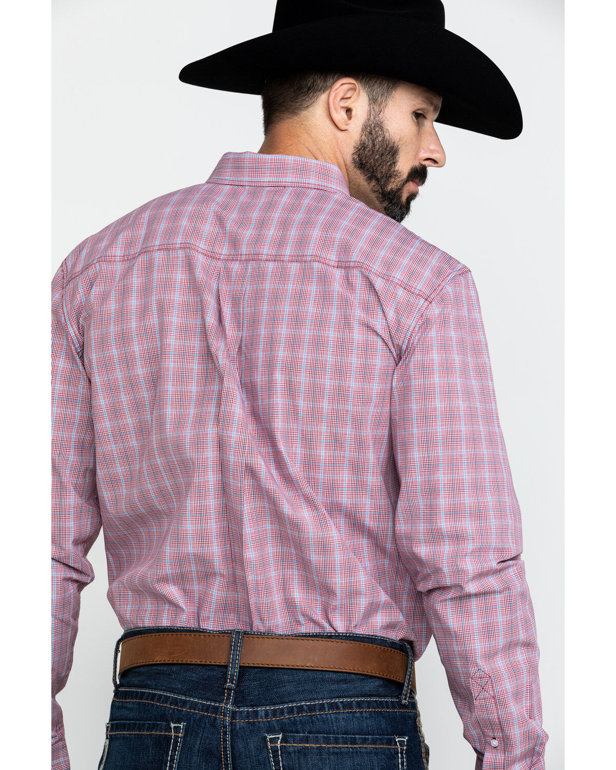 Image #2 - Cody James Core Men's Picnic Small Plaid Long Sleeve Western Shirt, , hi-res