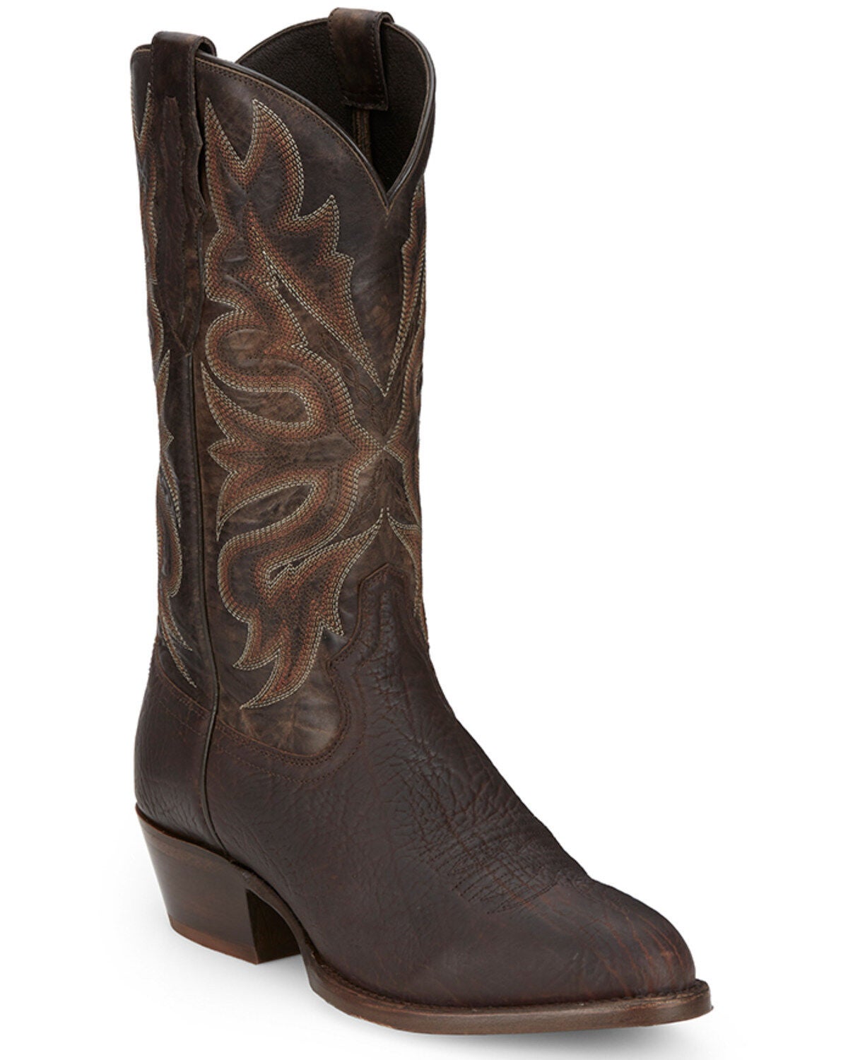 Tony Lama Men's Stegall Western Boots - Round Toe, Dark Brown, hi-res