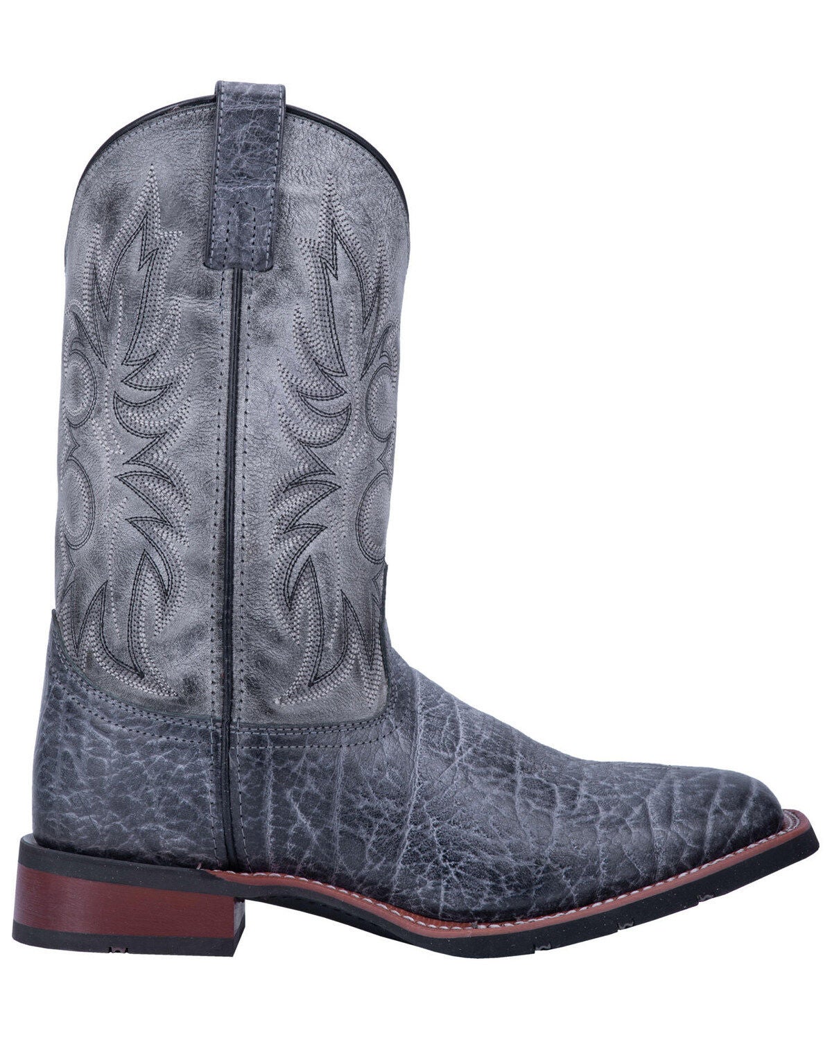 grey square toe boots