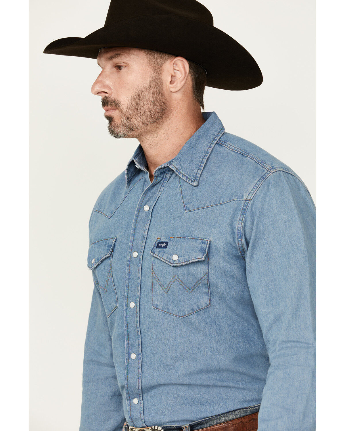 long sleeve denim work shirt