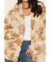 Image #3 - Shyanne Women's Perry Faux Fur Curly Cow Print Snap Coat, Cream, hi-res
