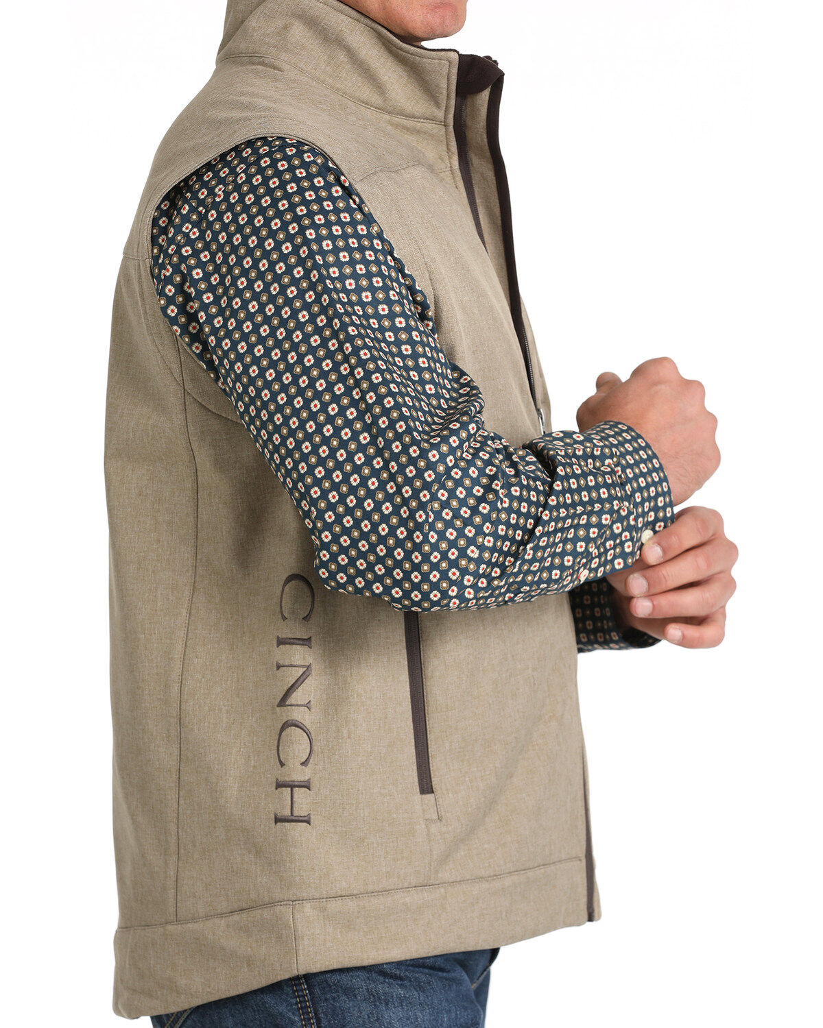 Product Name:  Cinch Men's Textured Logo Concealed Carry Zip Bonded Vest