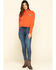 Wrangler Modern Women's Orange 1/4 Zip Pullover, Orange, hi-res