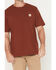 Image #3 - Carhartt Men's Loose Fit Heavyweight Logo Pocket Work T-Shirt, Red, hi-res