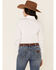 Cinch Women's Solid Long Sleeve Button Down Western Shirt, White, hi-res