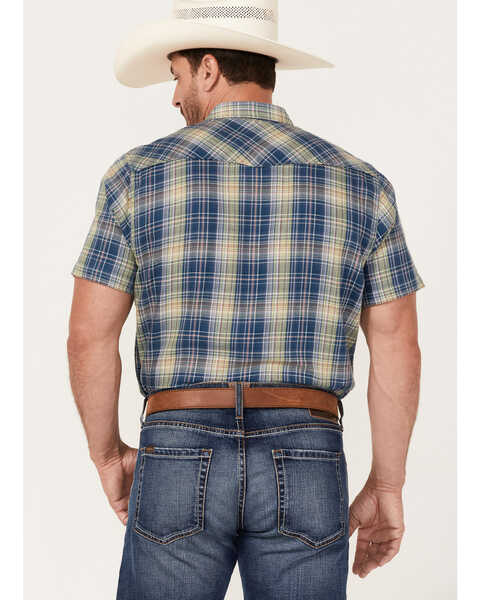 Image #4 - Ariat Men's Hooey Retro Plaid Print Short Sleeve Snap Western Shirt , , hi-res