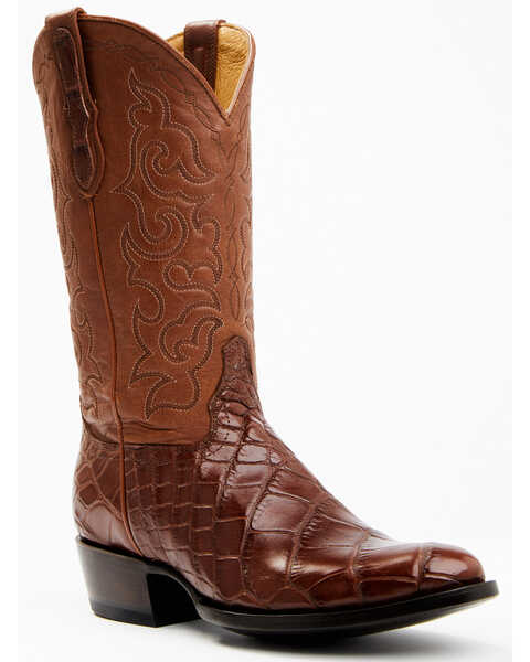 Cody James Men's Exotic American Alligator Western Boots - Medium Toe, Lt Brown, hi-res