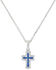 Image #1 - Montana Silversmiths Faith Found in the River Lights Cross Necklace, Silver, hi-res