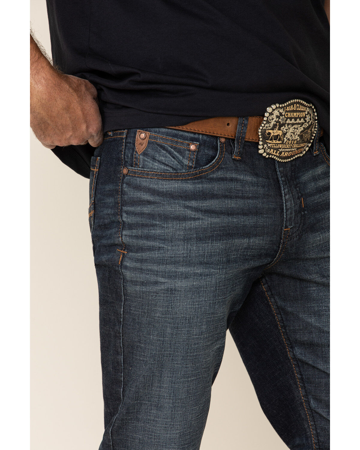 Image #3 - Moonshine Spirit Men's Eating Iron Dark  Stretch Slim Straight Jeans , , hi-res