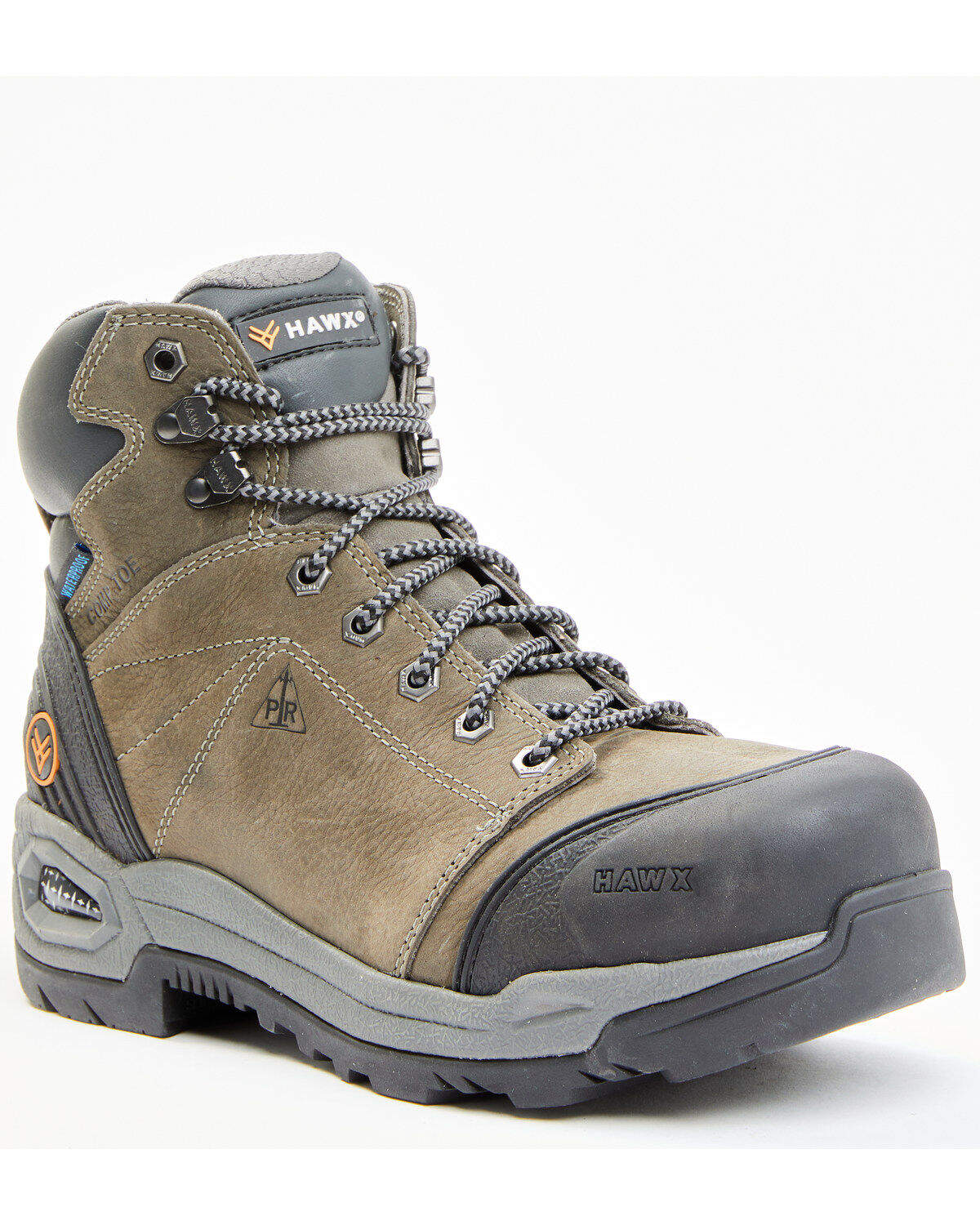 Image #1 - Hawx Men's Lace To Toe Tychee Deep Seated Waterproof Comp Work Boots - Soft Toe, Brown, hi-res