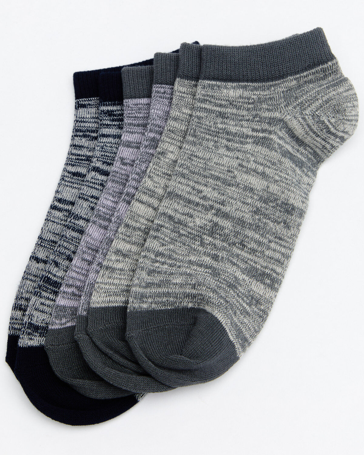 Image #1 - Shyanne Women's Space Dye No Show Socks - 3 Pack, Multi, hi-res