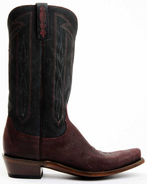 Lucchese Men's Brazos Western Boot , Wine, hi-res
