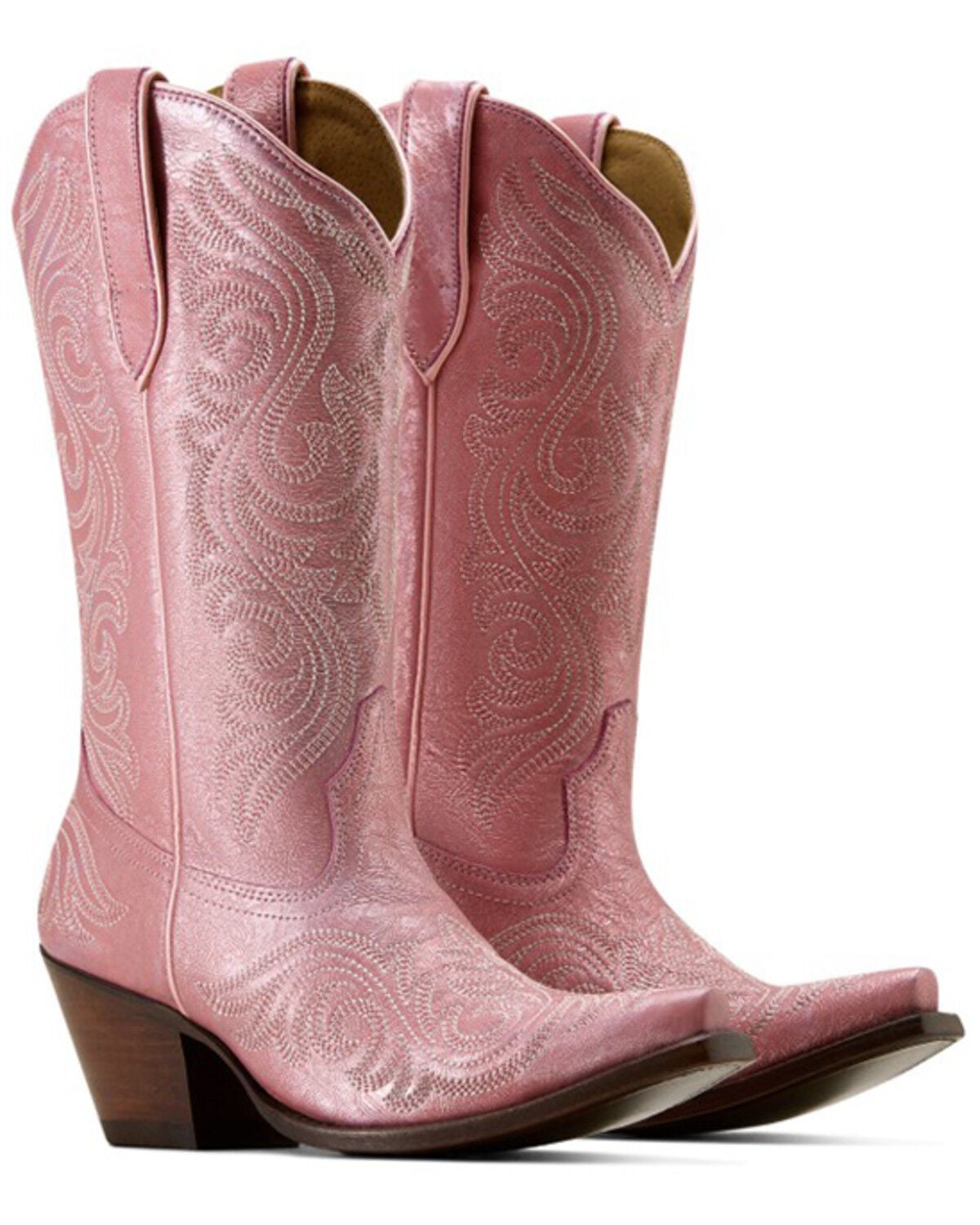 Image #4 - Ariat Women's Amora Western Boots - Snip Toe, Pink, hi-res