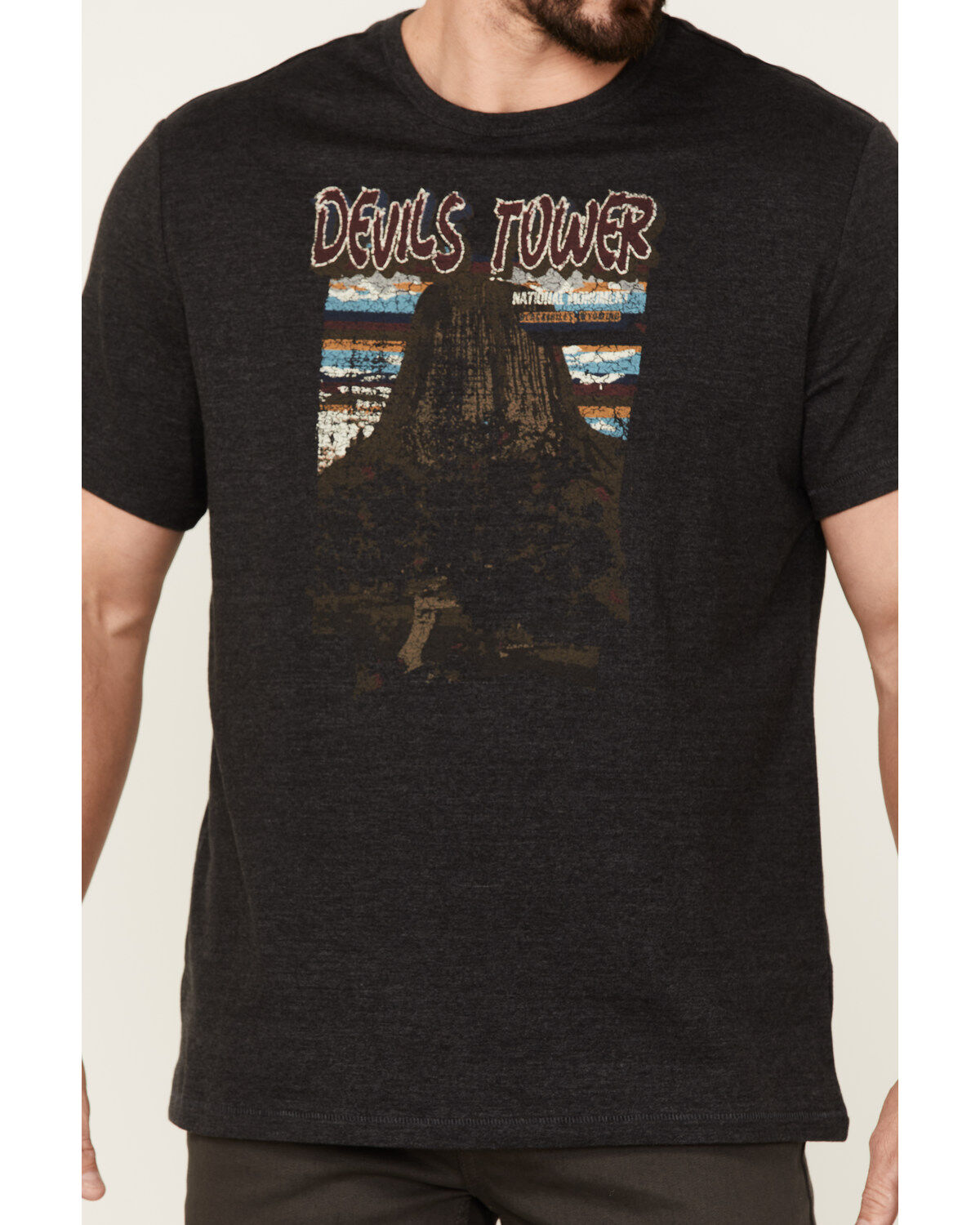 Image #3 - Brothers and Sons Men's Devils Tower National Monument Graphic Short Sleeve T-Shirt, Black, hi-res