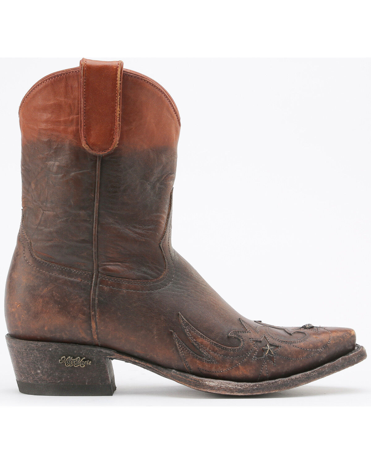 Image #2 - Miss Macie Women's Brown Weatherford Boots - Snip Toe, Brown, hi-res