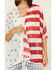 Image #3 - Cruel Girl Women's American Flag Tassel Kimono, , hi-res