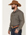 Image #2 - Outback Trading Co Men's Declan Heathered Long Sleeve Snap Shirt, Black, hi-res