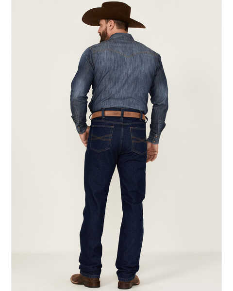 Blue Ranchwear Men's Bucking Horse Dark Wash Rigid Slim Straight Jeans , Dark Wash, hi-res