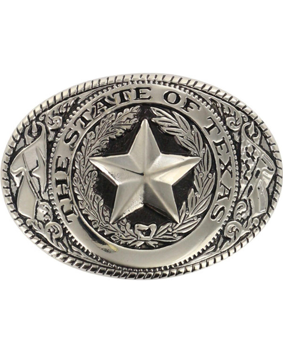 M&F Western Men's Silver State of Texas Seal Buckle, Multi, hi-res