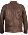 Milwaukee Leather Men's Zip Front Classic Moto Leather Jacket, Brown, hi-res