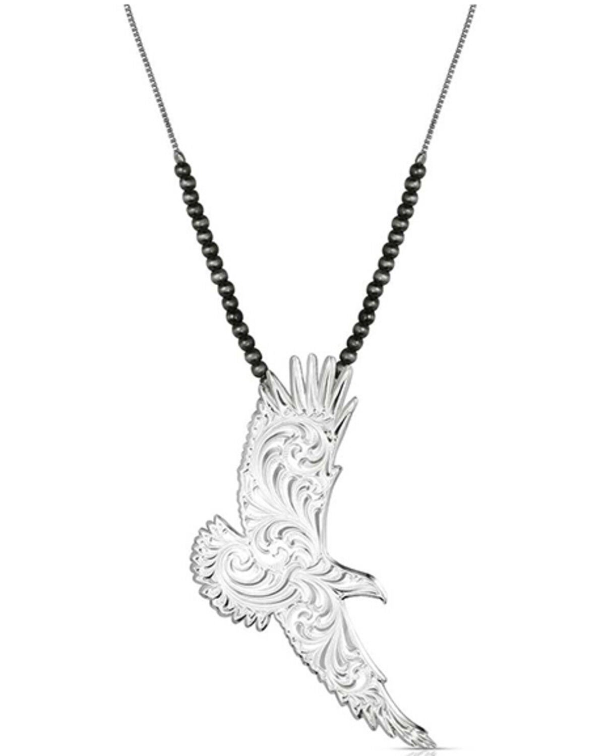 Montana Silversmiths Soaring Eagle Necklace, Silver, hi-res