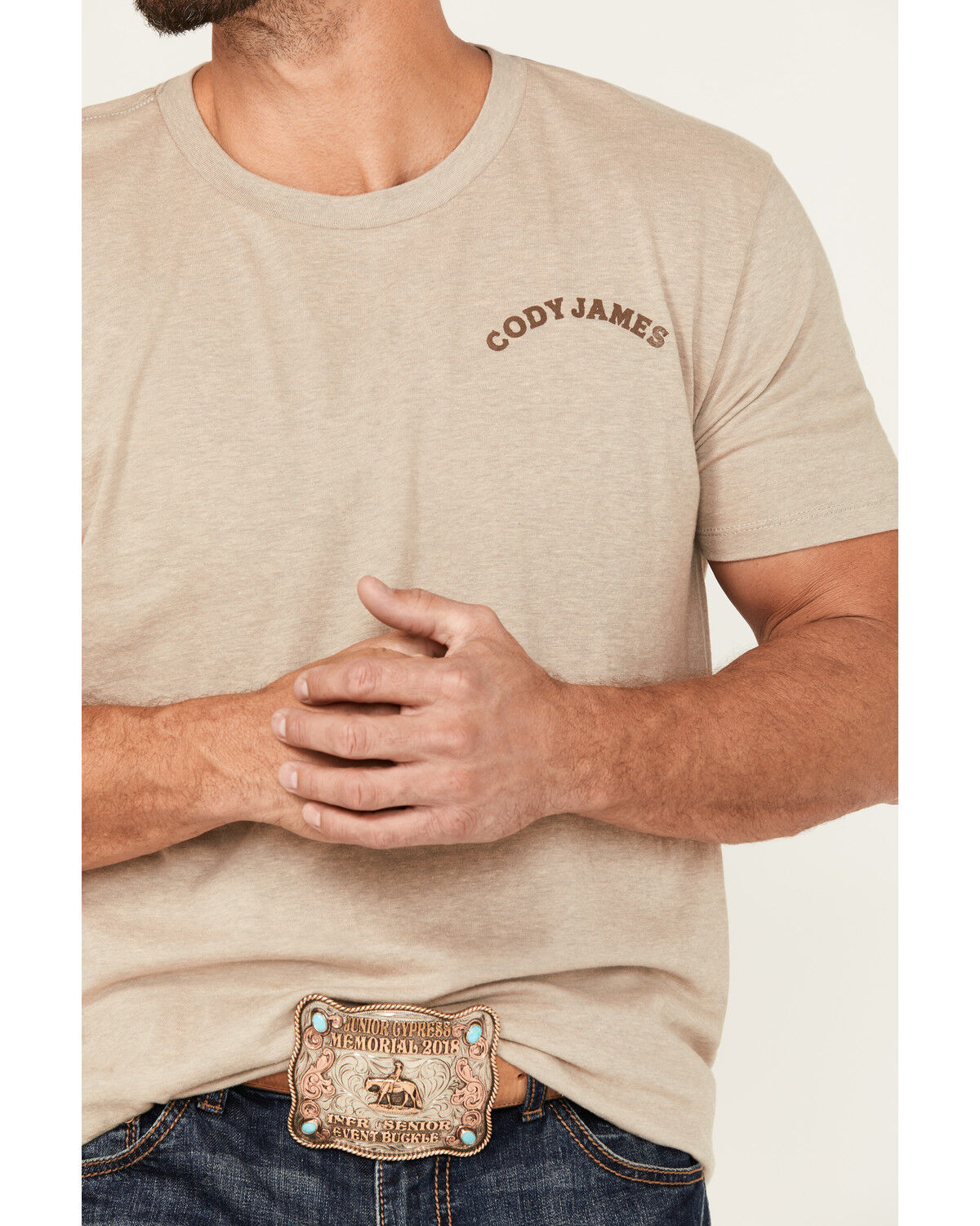 Image #4 - Cody James Men's No Complaints Short Sleeve Graphic T-Shirt, Tan, hi-res