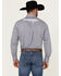 Image #1 - Wrangler Men's Geo Print Logo Long Sleeve Button-Down Western Shirt, Navy, hi-res