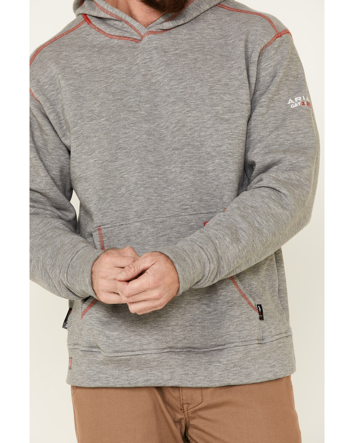 Image #3 - Ariat Men's Flame Resistant Polartec Hooded Work Sweatshirt, , hi-res