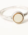 Image #4 - Shyanne Women's 4-piece Turquoise & Silver Beaded Wood Ring Set, Silver, hi-res