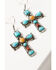 Image #2 - Shyanne Women's Retro Revival Cross Earrings, Silver, hi-res