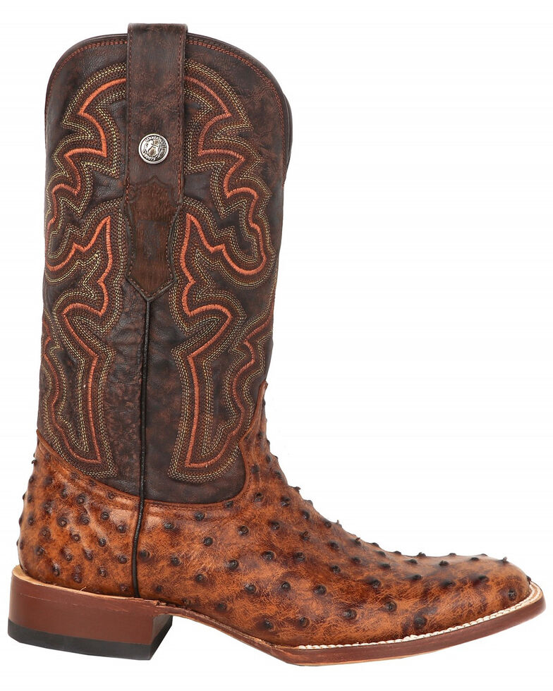 ostrich print boots