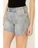 Free People Women's Baggy Tomboy Shorts, Blue, hi-res